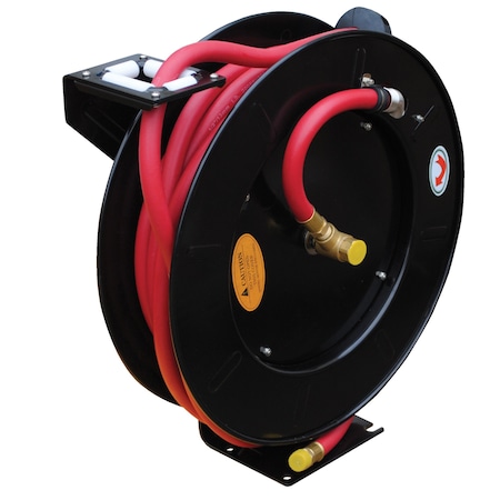 Vestil Spring Driven Hose Reel, 1/2" Hose Diameter, 50 ft. Length, 300 psi Max. Pressure VHR-50-78